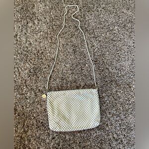 Vintage La Regale Ivory Metal Link Style Purse with Coil Handle